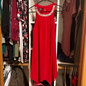 Red Embellished Dress